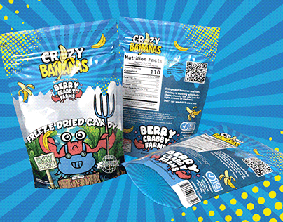 Berry Crabby Farms packaging from Jessica Trimm’s portfolio
